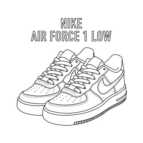 nike air force 1 zum ausmalen|Ausmalbilder Nike .